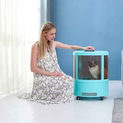 Plastikowa suszarka do włosów dla zwierząt 2650W Duża przestrzeń 64 × 64 × 84 cm dla psa